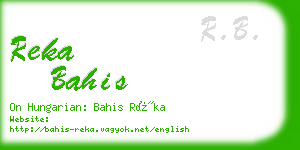 reka bahis business card